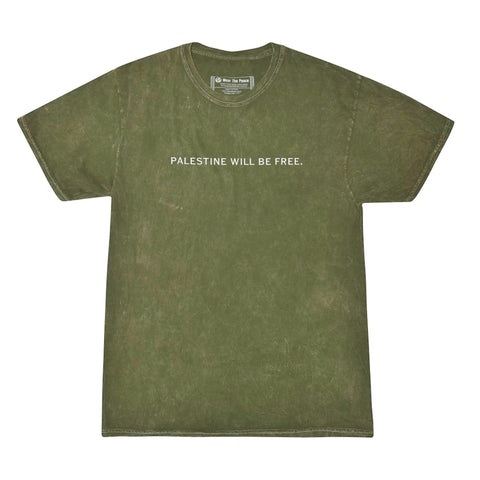 Palestine Will Be Free Olive & Gray Tee